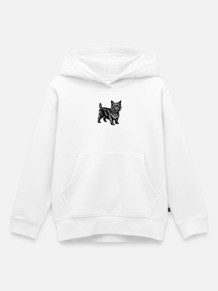 Cairn Terrier - Kinder Premium Organic Hoodie - Weiß