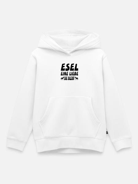 Esel - Kinder Premium Organic Hoodie - Weiß