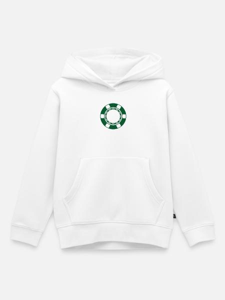 Casino-Münze - Kinder Premium Organic Hoodie - Weiß