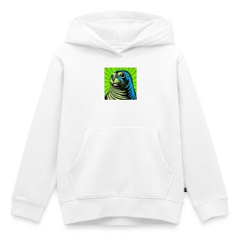 Phoque - Sweat Premium à capuche enfant bio - blanc - Devant - AI Model Kid Female (0cm)