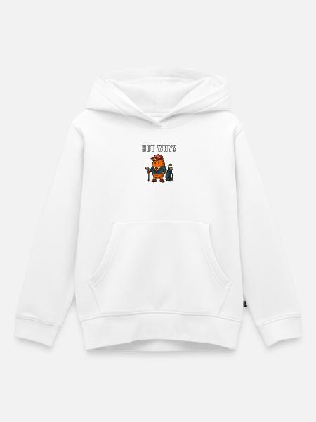 Aber warum Golf-Maskottchen - Kinder Premium Organic Hoodie - Weiß