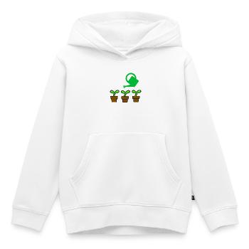Garten - Kinder Premium Organic Hoodie - Weiß - Vorne - AI Model Kid Female (0cm)