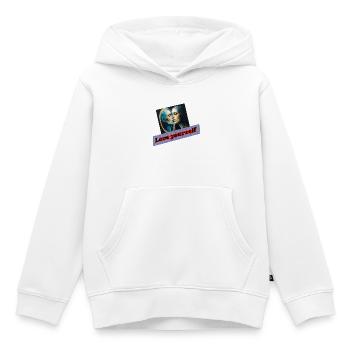 Portrait miroir Aime-toi - Sweat Premium à capuche enfant bio - blanc - Devant - AI Model Kid Female (0cm)