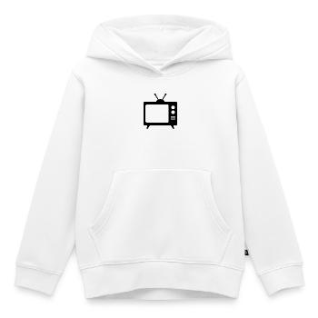 Rétro TV - Sweat Premium à capuche enfant bio - blanc - Devant - AI Model Kid Female (0cm)