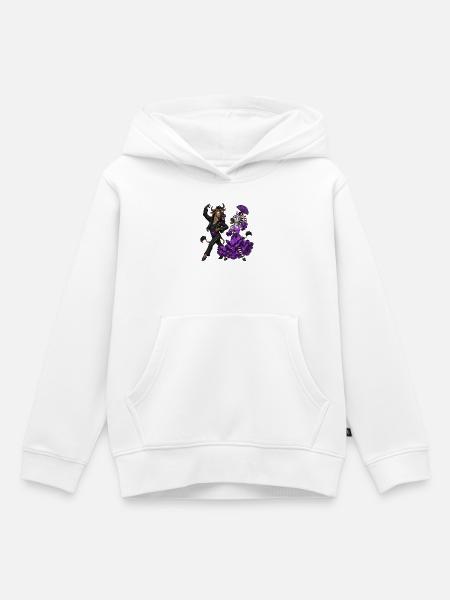 Gnu und Zebra im temperamentvollen Flamenco - Kinder Premium Organic Hoodie - Weiß