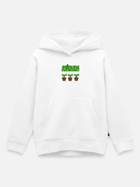 Frühling - Kinder Premium Organic Hoodie - Weiß