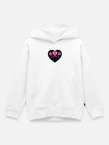 Rosen - Kinder Premium Organic Hoodie - Weiß
