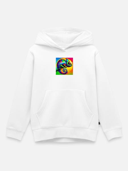 Chamäleon - Kinder Premium Organic Hoodie - Weiß
