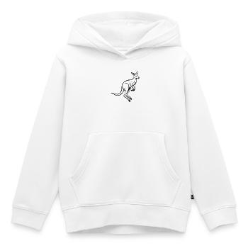 Känguru-Springen - Kinder Premium Organic Hoodie - Weiß - Vorne - AI Model Kid Female (0cm)
