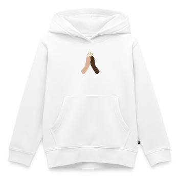 Vielfältige Hände klatschen Einheit - Kinder Premium Organic Hoodie - Weiß - Vorne - AI Model Kid Female (0cm)