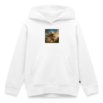 Geflügelter Wächter über der Pyramide - Kinder Premium Organic Hoodie - Weiß - Vorne - AI Model Kid Female (0cm)