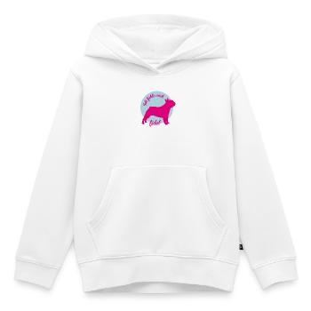 Mops Hunde mopsfidel Humor Büroleben Wauwau Fan - Kinder Premium Organic Hoodie - Weiß - Vorne - AI Model Kid Female (0cm)