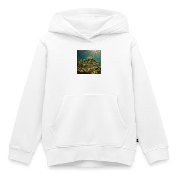 Sitze im Sonnenlicht unter Wasser - Kinder Premium Organic Hoodie - Weiß - Vorne - AI Model Kid Female (0cm)