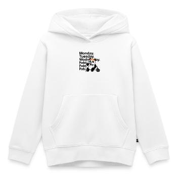Monday Tuesday Wednesday Padel - Kinder Premium Organic Hoodie - Weiß - Vorne - AI Model Kid Female (0cm)