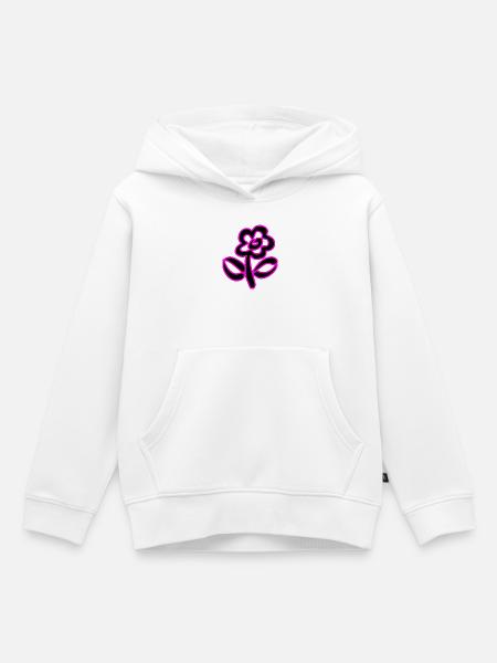 Blumen - Kinder Premium Organic Hoodie - Weiß