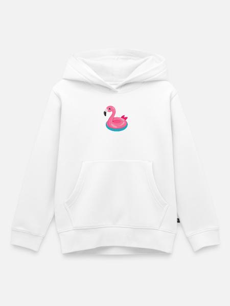 Flamingo-Schwimmschwimmer - Kinder Premium Organic Hoodie - Weiß