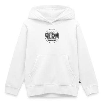 Amsterdam - Sweat Premium à capuche enfant bio - blanc - Devant - AI Model Kid Female (0cm)