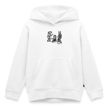 Verspieltes Tiertrio-Parade - Kinder Premium Organic Hoodie - Weiß - Vorne - AI Model Kid Female (0cm)