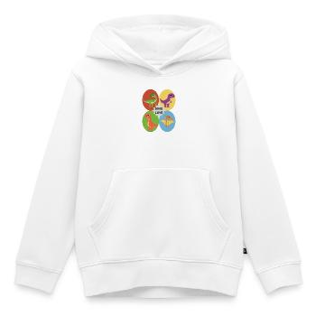 Cute Dinosaur Friends – Colorful Dino Kids Shirt - Kids Premium Organic Hoodie - white - Front - AI Model Kid Female (0cm)