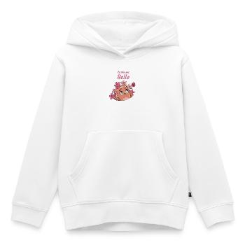 La vie est Belle - Sweat Premium à capuche enfant bio - blanc - Devant - AI Model Kid Female (0cm)
