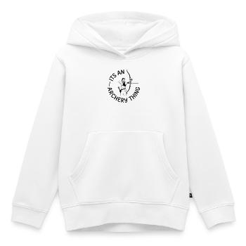 Bogenschießen - Kinder Premium Organic Hoodie - Weiß - Vorne - AI Model Kid Female (0cm)