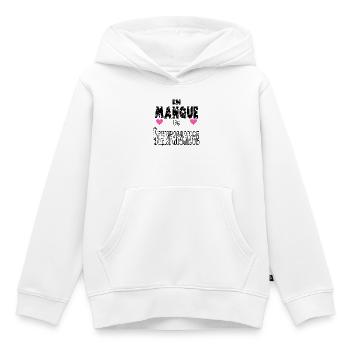  En Manque de Bienfaisance - Sweat Premium à capuche enfant bio - blanc - Devant - AI Model Kid Female (0cm)