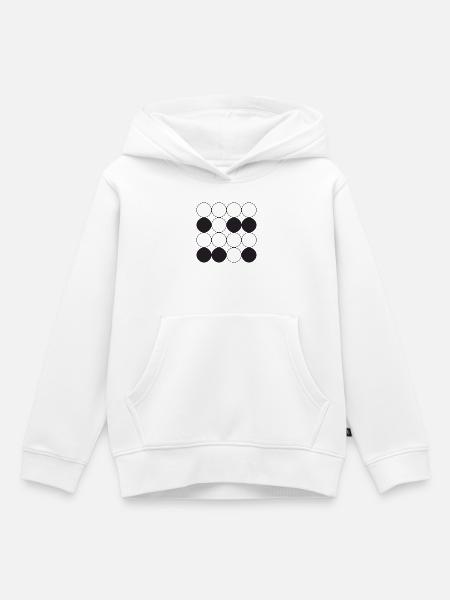 Kreisgitter-Design - Kinder Premium Organic Hoodie - Weiß