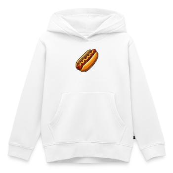 Sandwich - Sweat Premium à capuche enfant bio - blanc - Devant - AI Model Kid Female (0cm)