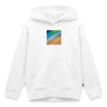 Flux de couleur et lignes dorées - Sweat Premium à capuche enfant bio - blanc - Devant - AI Model Kid Female (0cm)