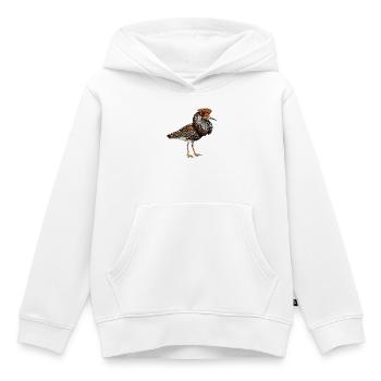 Coureur de bataille Calidris pugnax - Sweat Premium à capuche enfant bio - blanc - Devant - AI Model Kid Female (0cm)