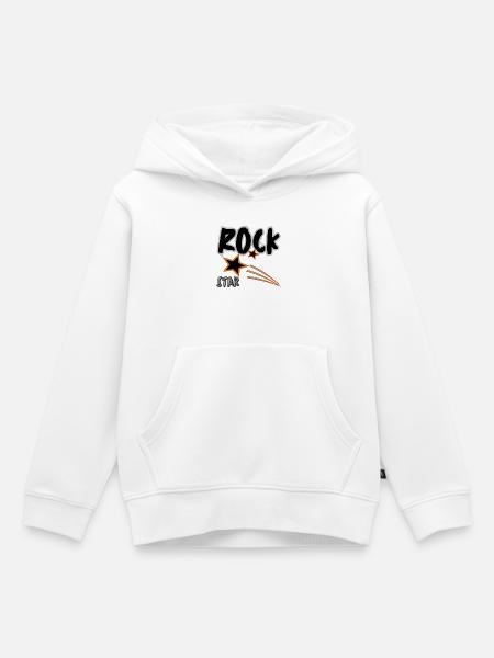 Rock Star - Kinder Premium Organic Hoodie - Weiß