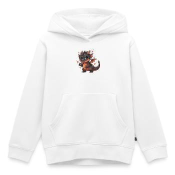 Lava Drache Kuschelheld - Kinder Premium Organic Hoodie - Weiß - Vorne - AI Model Kid Female (0cm)