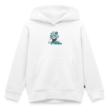 Brainstorming Head – Office & Idées de bureau - Sweat Premium à capuche enfant bio - blanc - Devant - AI Model Kid Female (0cm)