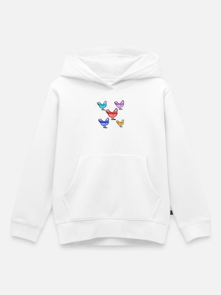 Hühner - Kinder Premium Organic Hoodie - Weiß