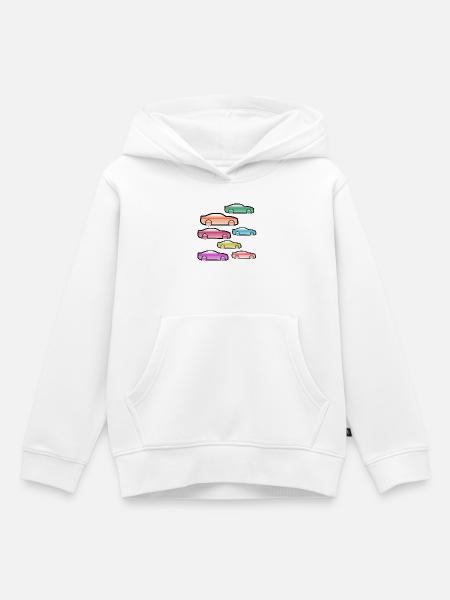 Autos - Kinder Premium Organic Hoodie - Weiß