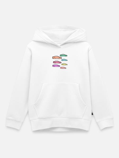 Autos - Kinder Premium Organic Hoodie - Weiß