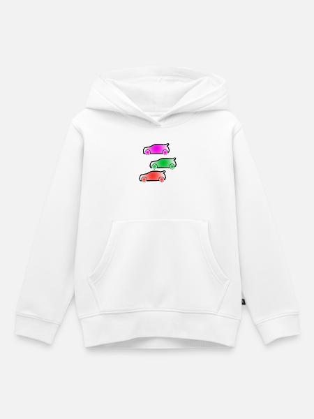 Autos - Kinder Premium Organic Hoodie - Weiß