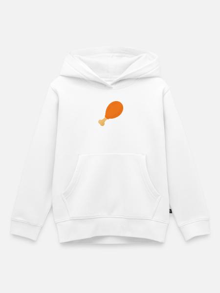 Chicken Drumstick - Kinder Premium Organic Hoodie - Weiß