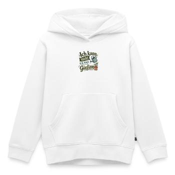 Ich kann nicht, ich muss gießen - Kinder Premium Organic Hoodie - Weiß - Vorne - AI Model Kid Female (0cm)