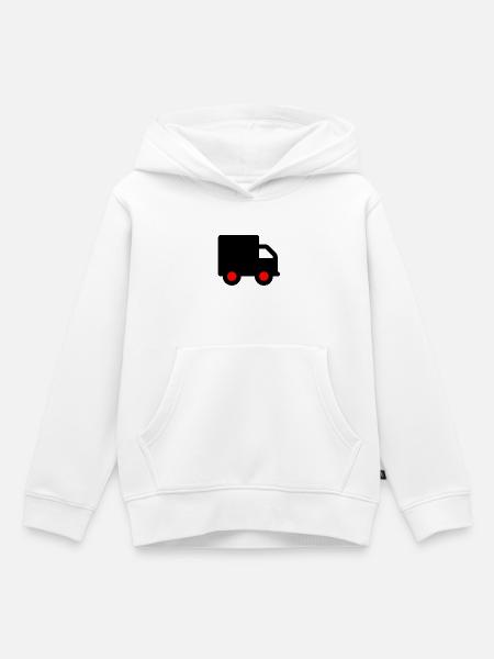 Truck - Kinder Premium Organic Hoodie - Weiß