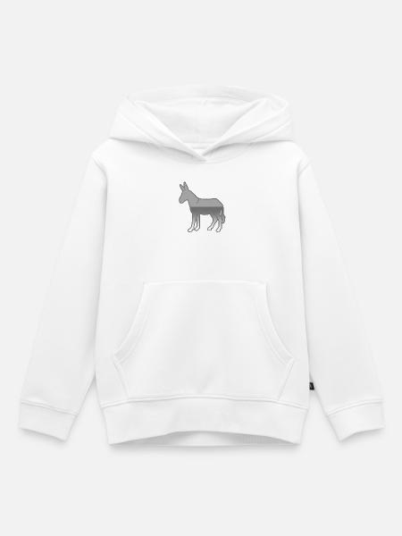 Esel - Kinder Premium Organic Hoodie - Weiß