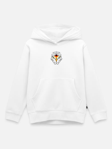Let's Goal Adler Fanwappen - Kinder Premium Organic Hoodie - Weiß