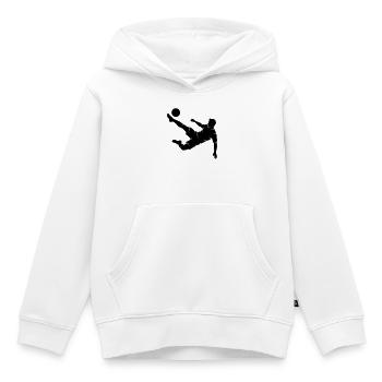 Fussballer Fallrückzieher Silhouette - Kinder Premium Organic Hoodie - Weiß - Vorne - AI Model Kid Female (0cm)