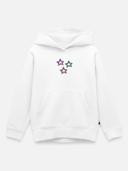 Sterne - Kinder Premium Organic Hoodie - Weiß