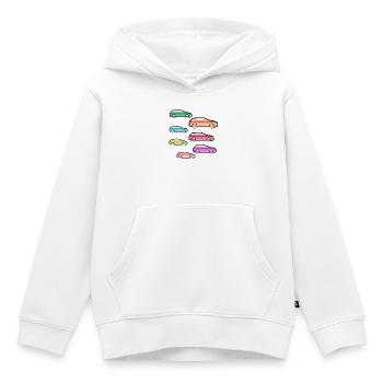 Automobiles - Sweat Premium à capuche enfant bio - blanc - Devant - AI Model Kid Female (0cm)