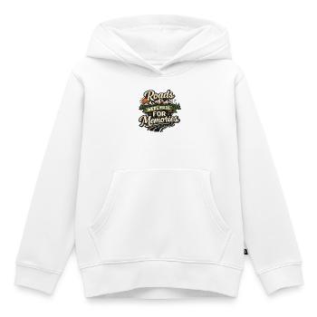 Routes for our memories - Kids Premium Organic Hoodie - white - Front - AI Model Kid Female (0cm)