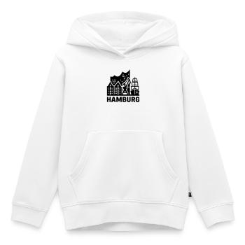 Hamburg Hansestadt Speicherstadt Hafen  - Kinder Premium Organic Hoodie - Weiß - Vorne - AI Model Kid Female (0cm)