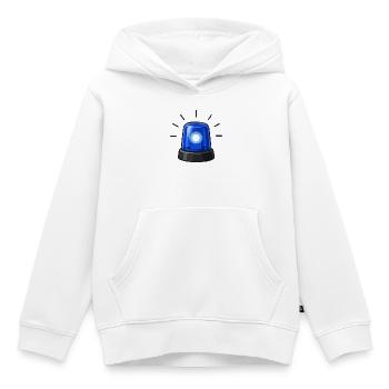 Dessin animé Lumière Alarme Bleue - Sweat Premium à capuche enfant bio - blanc - Devant - AI Model Kid Female (0cm)