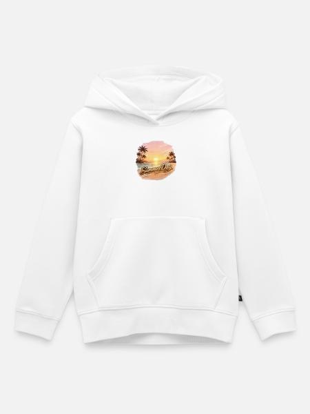 Summer Day - Kinder Premium Organic Hoodie - Weiß