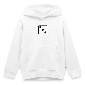 Says - Kids Premium Organic Hoodie - white - Front - AI Model Kid Female (0cm)
